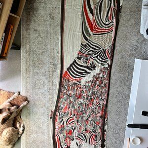 VINTAGE Silk/cashmere zebra scarf